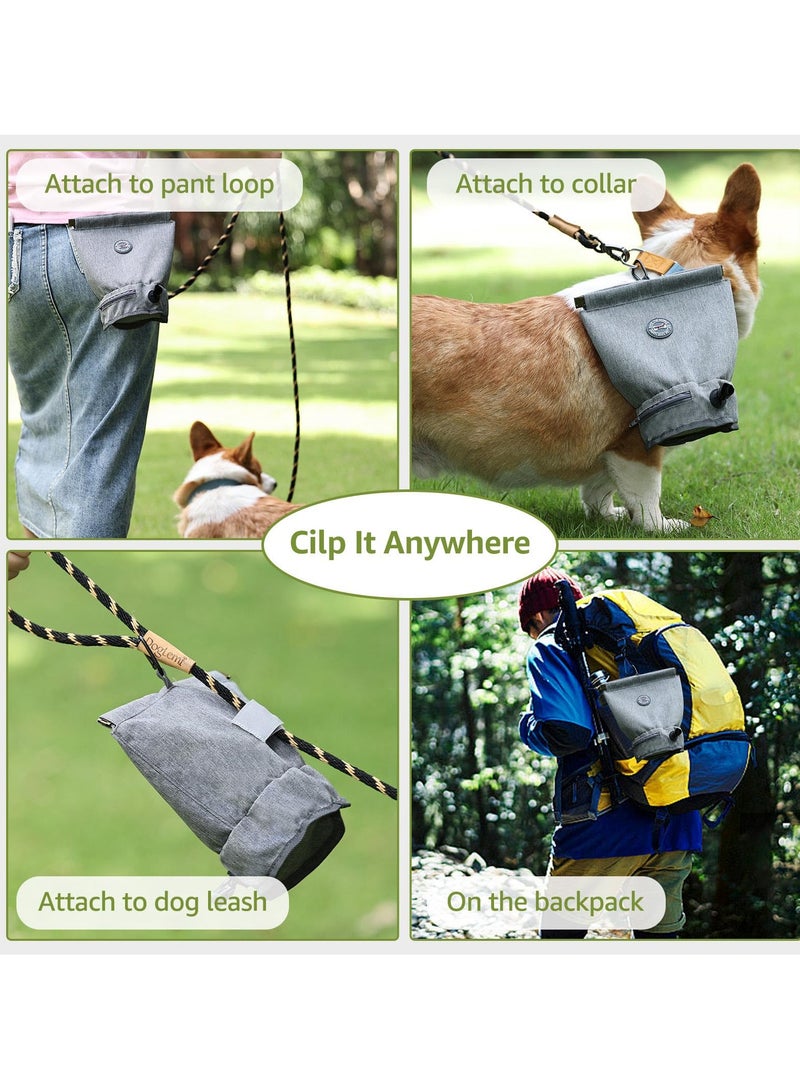 SYOSI Dog Poop Bag Holder with Dispenser, Reusable, Smell Proof Waste Pouch, Magnetic Closure, Ideal for Walking, Hiking, Camping, Portable Pet Accessory - Image 5