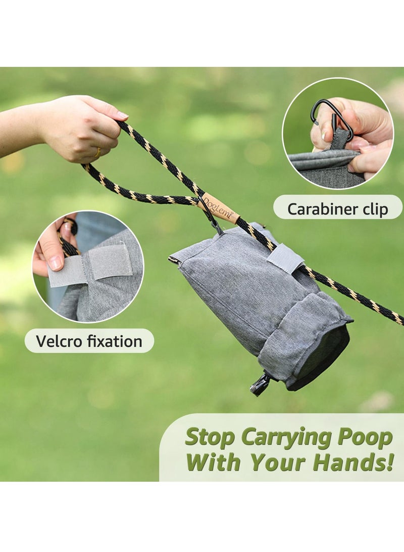 SYOSI Dog Poop Bag Holder with Dispenser, Reusable, Smell Proof Waste Pouch, Magnetic Closure, Ideal for Walking, Hiking, Camping, Portable Pet Accessory - Image 4