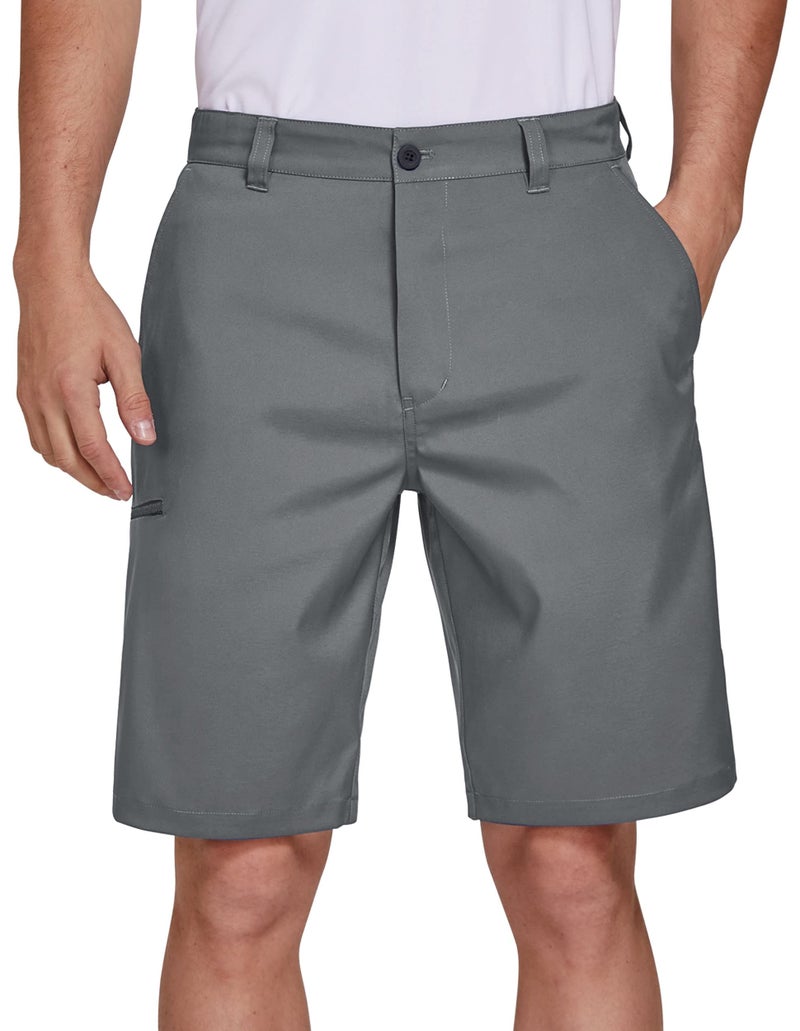 PULI Men's Summer Beach Shorts Lightweight Golf Dress Casual Shorts with Pocket Dark Grey 38 - Image 1