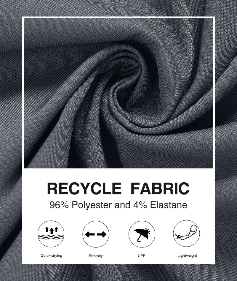 PULI Men's Summer Beach Shorts Lightweight Golf Dress Casual Shorts with Pocket Dark Grey 38 - Image 5