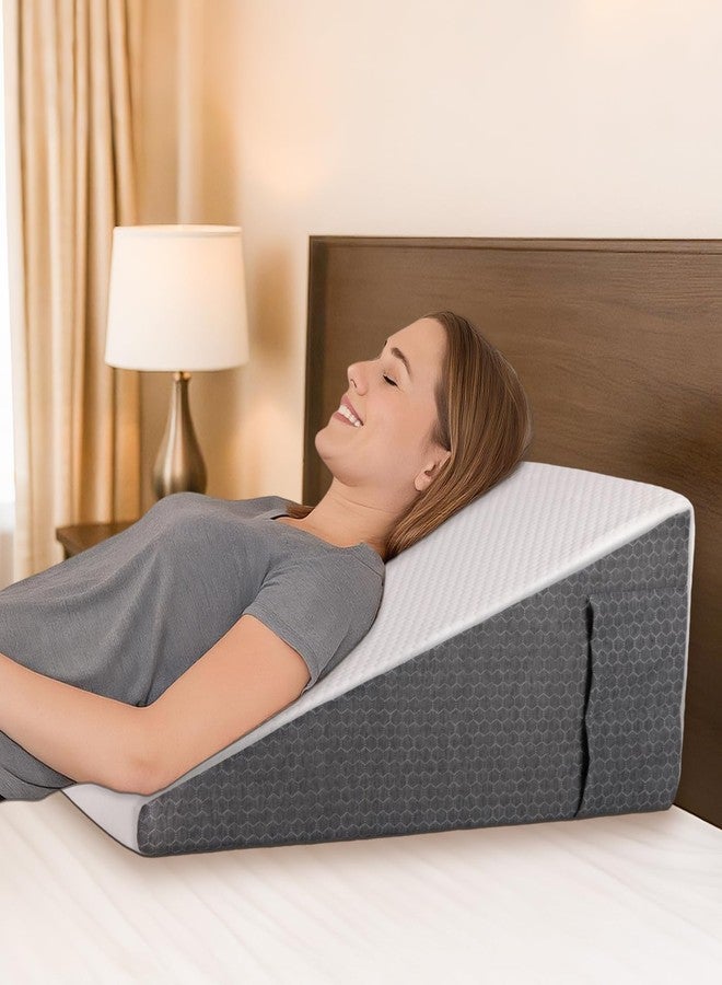 TBXONMOW Wedge Pillow for Sleep Apnea Bed Wedge Pillow Headboard Set for After Surgery,Sleeping,Gerd Acid Reflux Relief,Back Pain Relief Triangle Pillow for Adult,Neck Pain,Anti Snoring,Back Support - Image 1