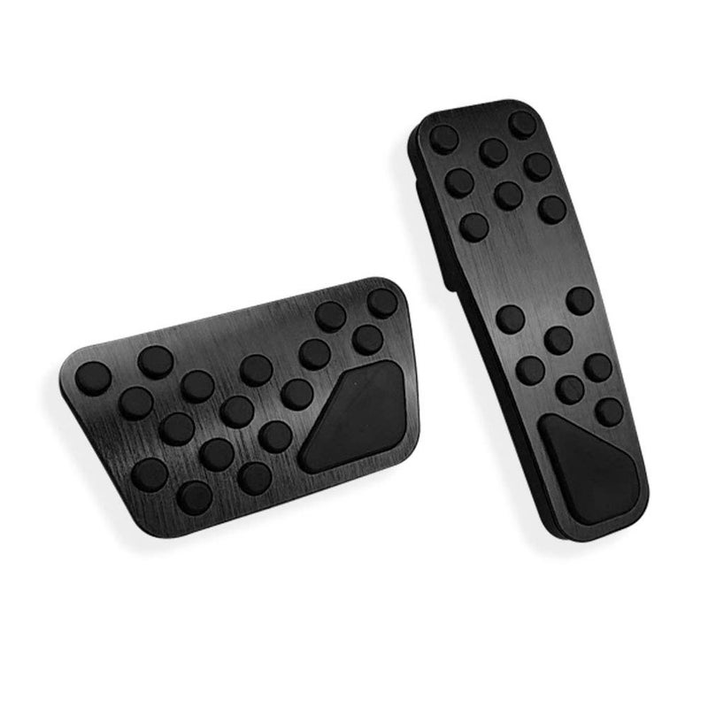 LEXLEY 2PCS AntiSlip Aluminum Brake Gas Pedal PadsAuto No Drilling Accelerator Pedal Covers For Dodge 20092023 Charger Challenger Chrysler 300 300cBLACK