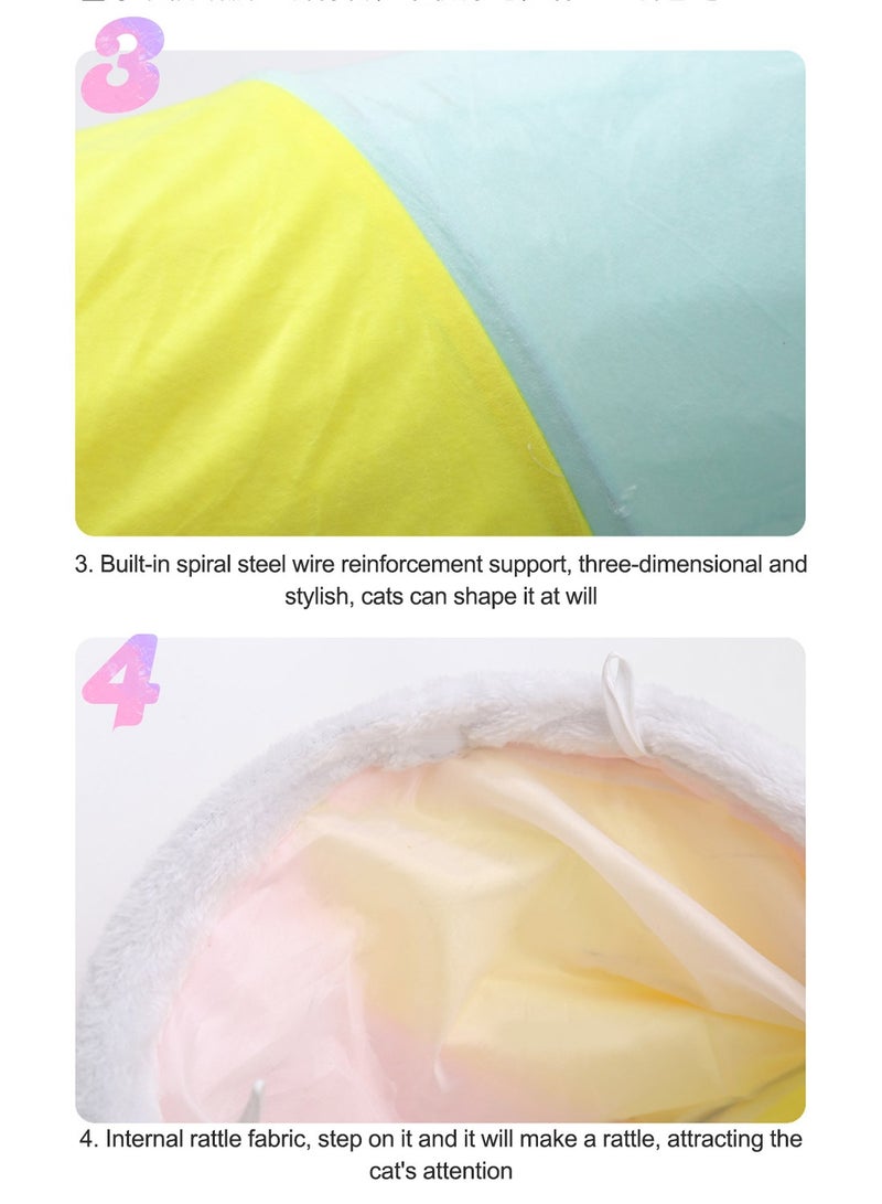 كيدل Cat Ears Tunnel Toys Cat Toy للحيوانات الأليفة الصغيرة الأرانب والقطط والجرو والكلاب - Image 3