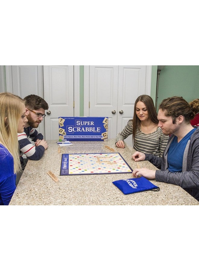 Winning Moves Super Scrabble - The Super-Sized Version of the Greatest Word Game of All Time - 2 to 4 Players - Ages 8 and Up - Image 2