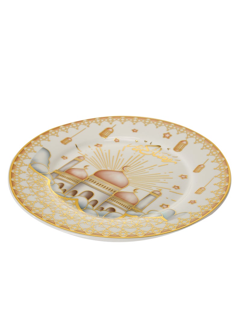 طقم أطباق عشاء رمضان 6 قطع 25*25 سم (ب) للعرض والتقديم الزخرفي - Image 1