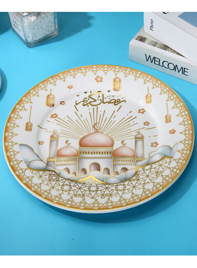طقم أطباق عشاء رمضان 6 قطع 25*25 سم (ب) للعرض والتقديم الزخرفي - Image 2