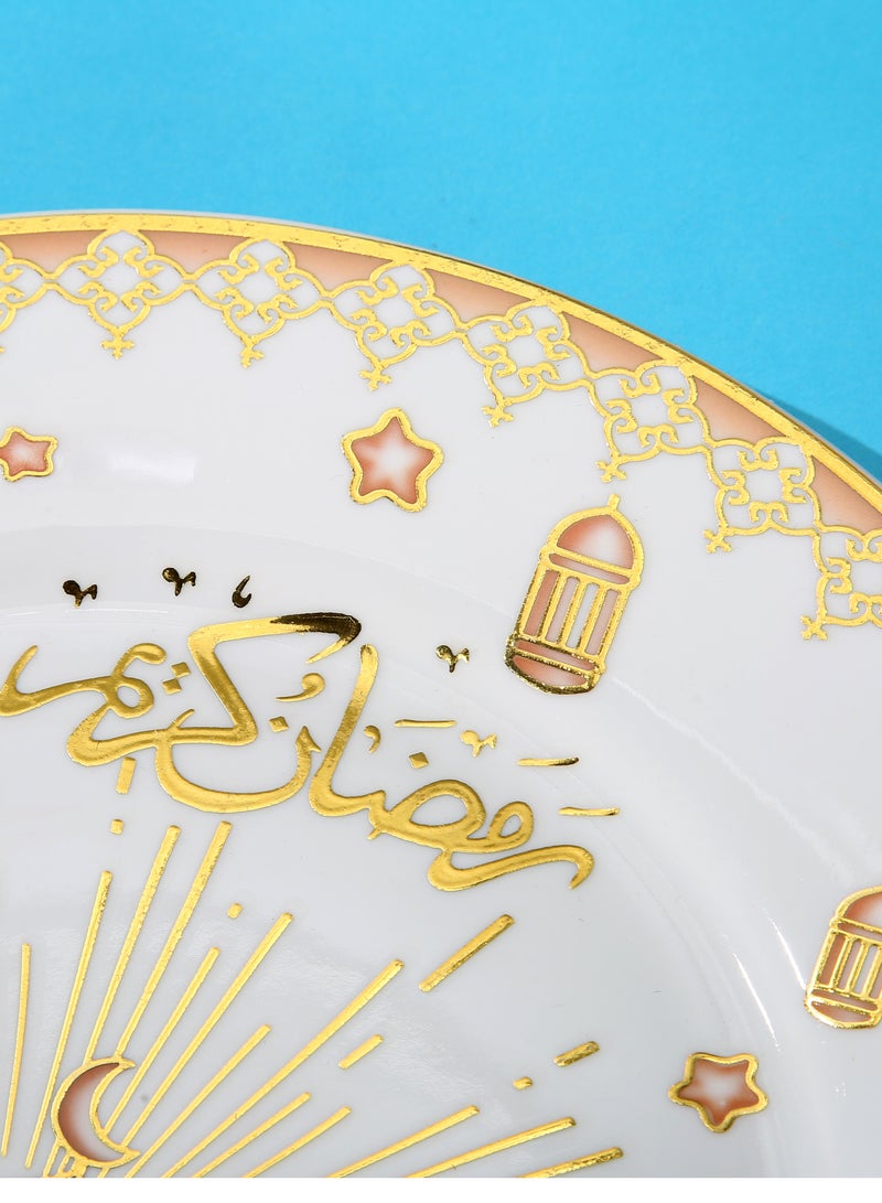 طقم أطباق عشاء رمضان 6 قطع 25*25 سم (ب) للعرض والتقديم الزخرفي - Image 3