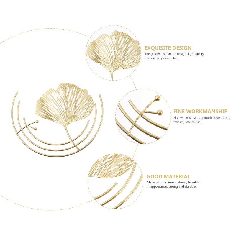 Wall Art Living Room Wall Decoration Decorative Golden Leaf Adornment - Image 5