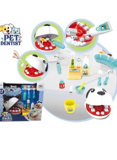 Toys Doctor Kit Role Play Toy Set - 17PCS Educational Pet Dentist Medical Box for Kids - Unisex Plastic Toy Set  - Image 1
