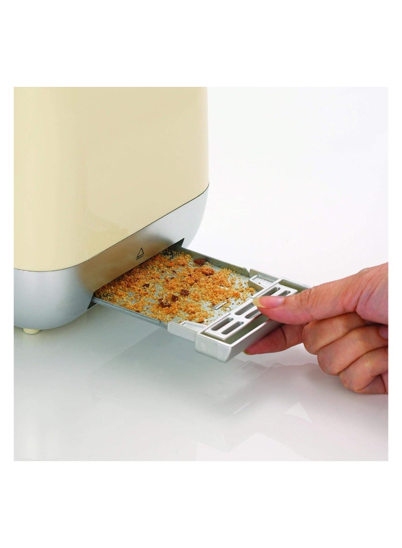 morphy richards Morphy Richards Chroma Plastic Toaster 2 Slice - Cream-221107  - Image 3