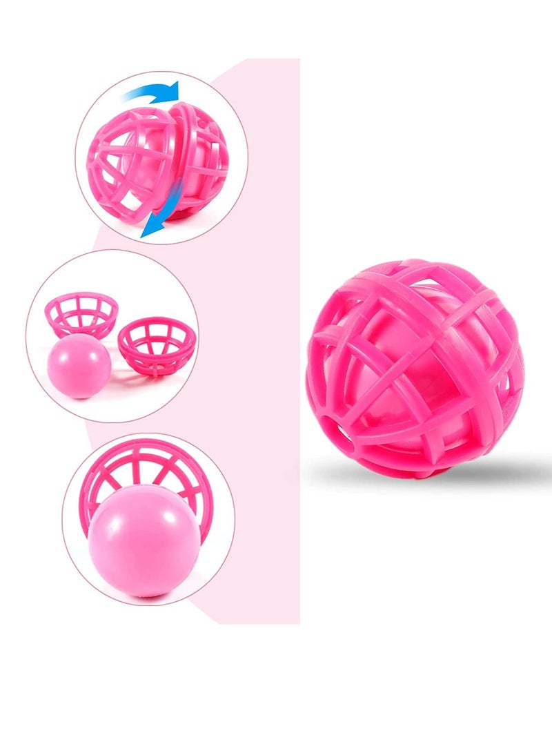 Excefore Purse Cleaning Ball, 2pcs Purse Ball Cleaner Keep your Bags Clean, Reusable Mini Cleaning Balls Sticky Inside Ball Picks up Dust, Dirt and Crumbs in Purse Cosmetic Bag Backpack Handbag(Black And Pink)  - Image 3