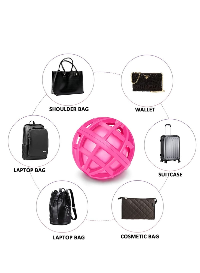 Excefore Purse Cleaning Ball, 2pcs Purse Ball Cleaner Keep your Bags Clean, Reusable Mini Cleaning Balls Sticky Inside Ball Picks up Dust, Dirt and Crumbs in Purse Cosmetic Bag Backpack Handbag(Black And Pink)  - Image 4