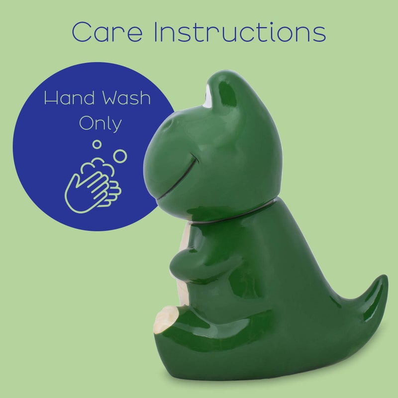 100 North Dolomite Ceramic 10.1 x 8.9 Everyday Cookie & Candy Jar with Airtight Lid: Perfect for Kitchen Canisters, Pet Treat Containers & Decorative Storage, Tyrannosaurus Rex Dinosaur - Image 3