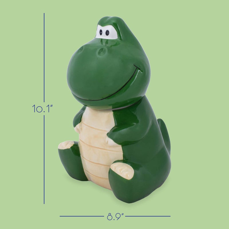 100 North Dolomite Ceramic 10.1 x 8.9 Everyday Cookie & Candy Jar with Airtight Lid: Perfect for Kitchen Canisters, Pet Treat Containers & Decorative Storage, Tyrannosaurus Rex Dinosaur - Image 2