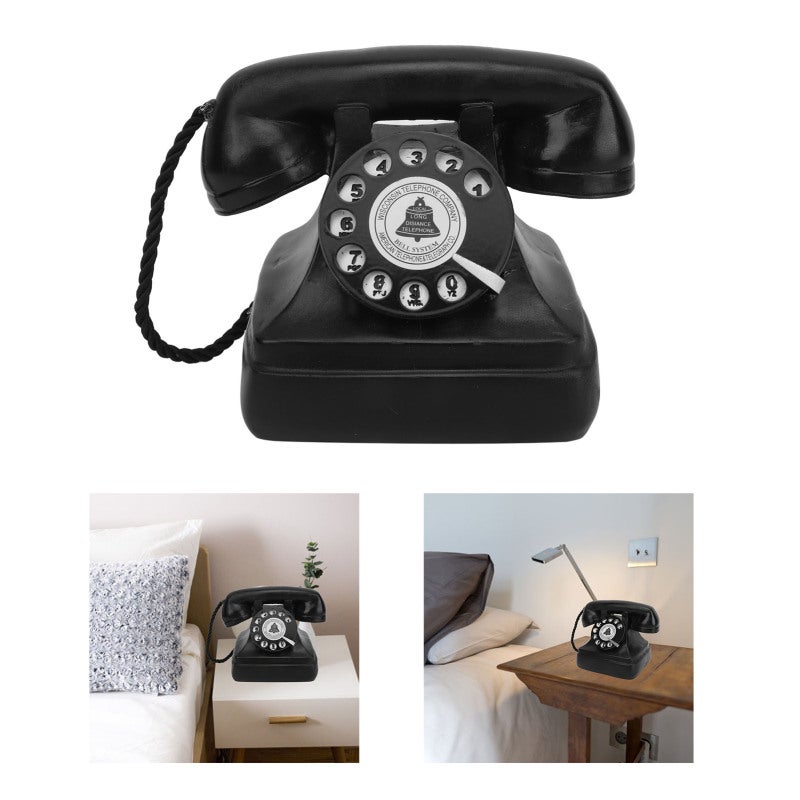 Retro Telephone: Premium Resin Vintage Landline With Nostalgic Dial - Classic European American Design, Decorative Phone for Home Office Decor, Holiday Gift - Image 2