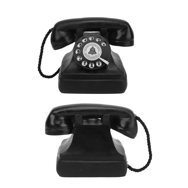 Retro Telephone: Premium Resin Vintage Landline With Nostalgic Dial - Classic European American Design, Decorative Phone for Home Office Decor, Holiday Gift - Image 3