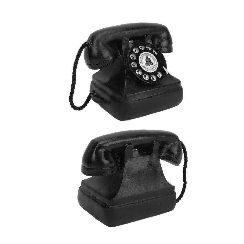 Retro Telephone: Premium Resin Vintage Landline With Nostalgic Dial - Classic European American Design, Decorative Phone for Home Office Decor, Holiday Gift - Image 1