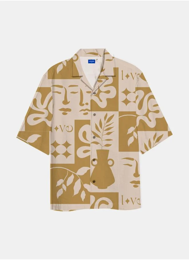 JACK & JONES Relaxed Fit Gallery All Over Print Resort Shirt