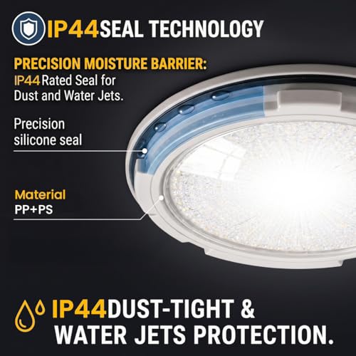 hardoll 100W Solar Indoor Ceiling Light | LiFePO4 Battery | Remote Control | Warm & Cool White | IP44 | for Homes, Shops & Sheds - Image 3