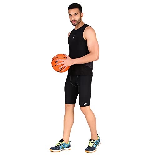 ReDesign Apparels Men Compression Shorts Tights (Nylon) Skins for Gym, Running, Cycling, Swimming, Basketball, Cricket, Yoga, Football, Tennis, Badminton & More, Large - Image 4