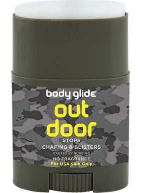 BodyGlide Body Glide Outdoor Anti Chafe Balm. Fragrance free anti chafing stick trusted in basic training, endurance sports and everyday life. Use on neck, shoulders, chest, arms, butt, groin, thighs & feet 