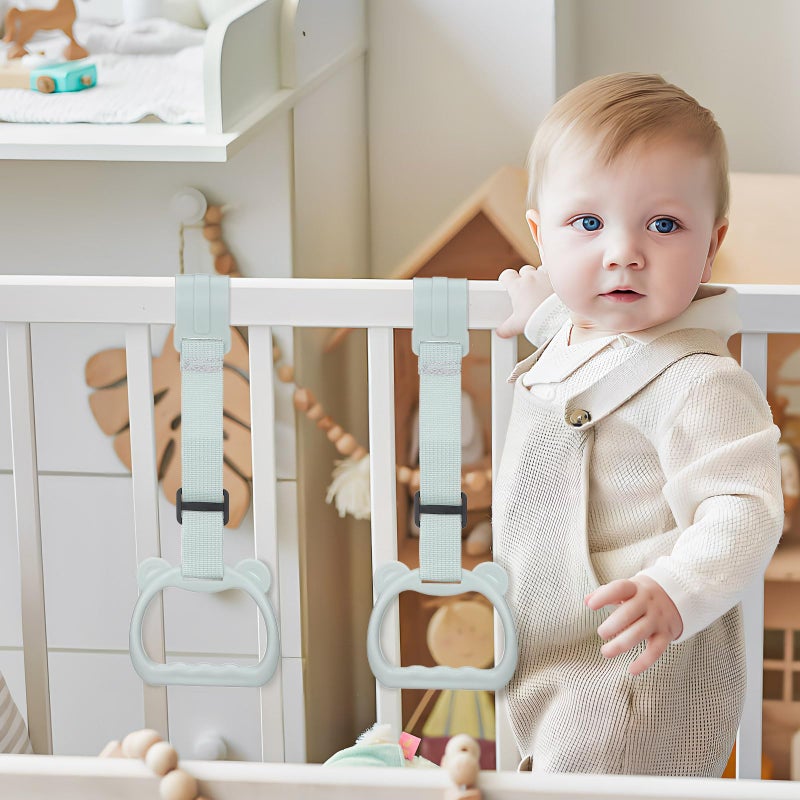 Adjustable Baby Pull Up Rings 2 Pcs Playpen Stand Up Assistant For Infant Walking Practice - Image 5