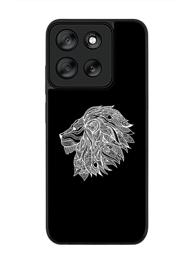 Stylizedd For Motorola Moto G56 Case,Slim fit Camera Protection, Shockproof Thin Phone cover  - Lion Abstract - Image 1