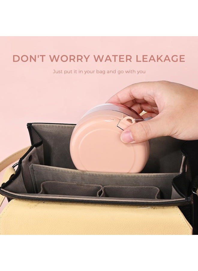 HEMILAB Denture Case, Leak Proof Denture Bath Cup, Denture Soaking Container Cups for Dentures, Retainers, Mouth Guard Storage Case, Full & Partial Denture Cleaning Holder Box with Strainer, Pink - Image 4
