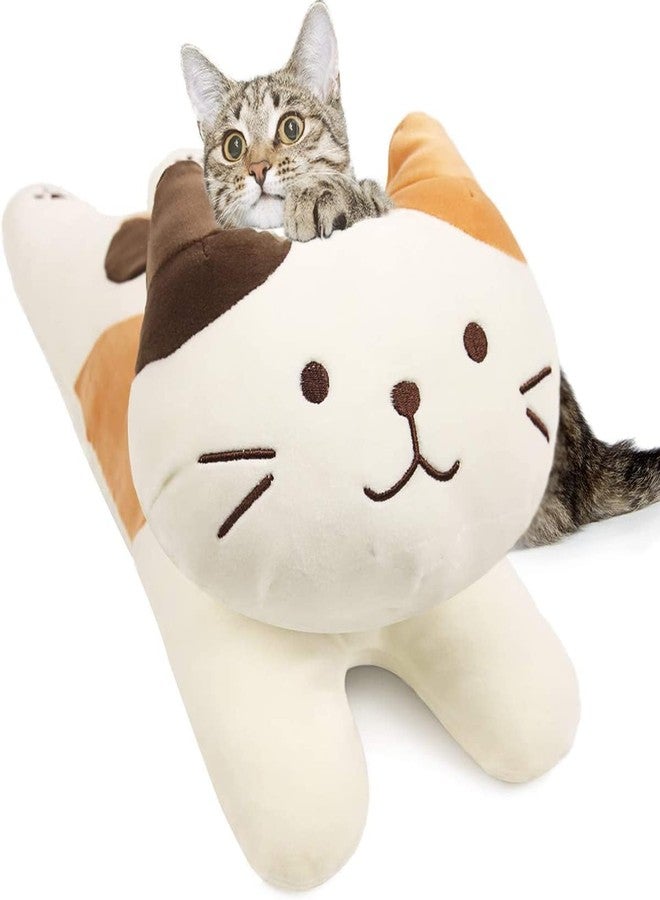 ARELUX 22in Soft Cat Big Sleeping Hugging Pillows,White Cat Plush Pillow, Kitten Stuffed Animal Throw Pillows Accompany Plush for Friends Family Birthday - Image 2