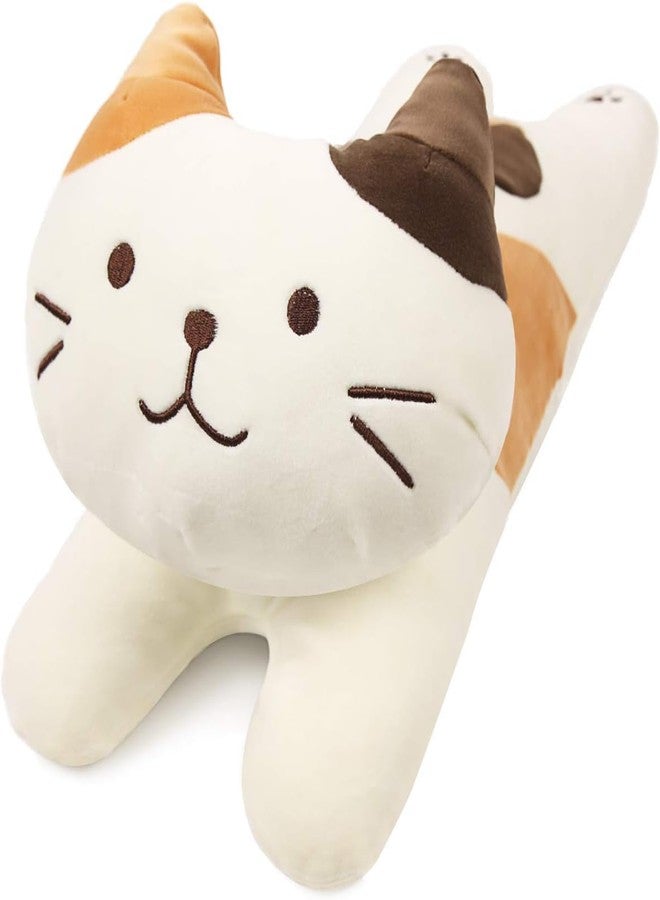 ARELUX 22in Soft Cat Big Sleeping Hugging Pillows,White Cat Plush Pillow, Kitten Stuffed Animal Throw Pillows Accompany Plush for Friends Family Birthday - Image 1