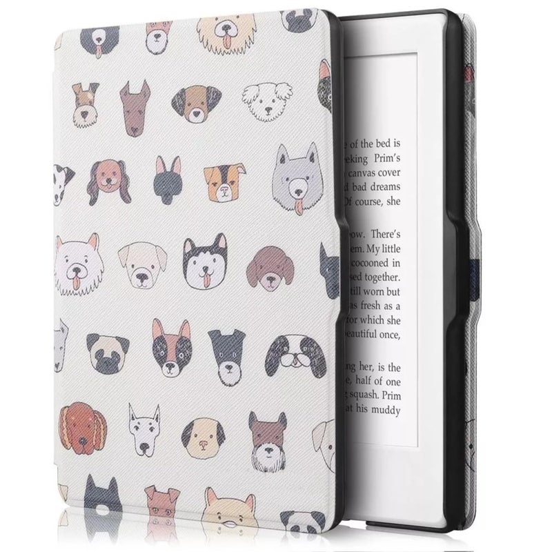 Moca حافظة لكيندل بيبر وايت الجيل 12 7" (2024) وكيندل كولور سوفت 7" (2025)، غلاف رقيق من جلد PU مع وظيفة الاستيقاظ/النوم التلقائي، إغلاق مغناطيسي، خفيف الوزن (كلاب) - Image 1