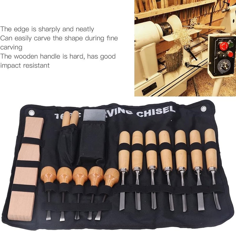 Baxnore 16PCS Wood Carving Chisel Kit Steel Wear Resistant Woodworking Tools - Image 4