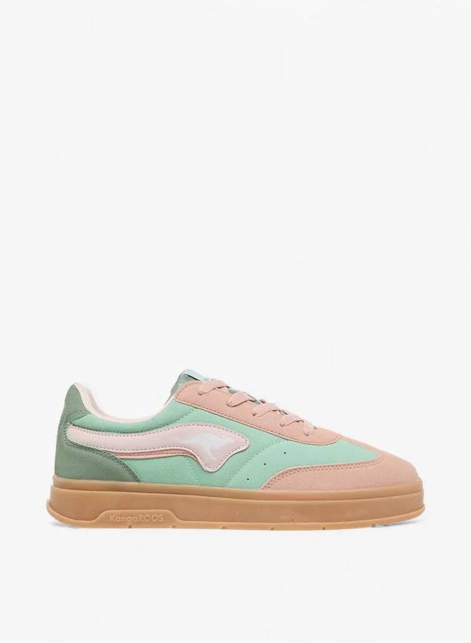 كانغاروس Women's Colourblock Lace-Up Sneakers