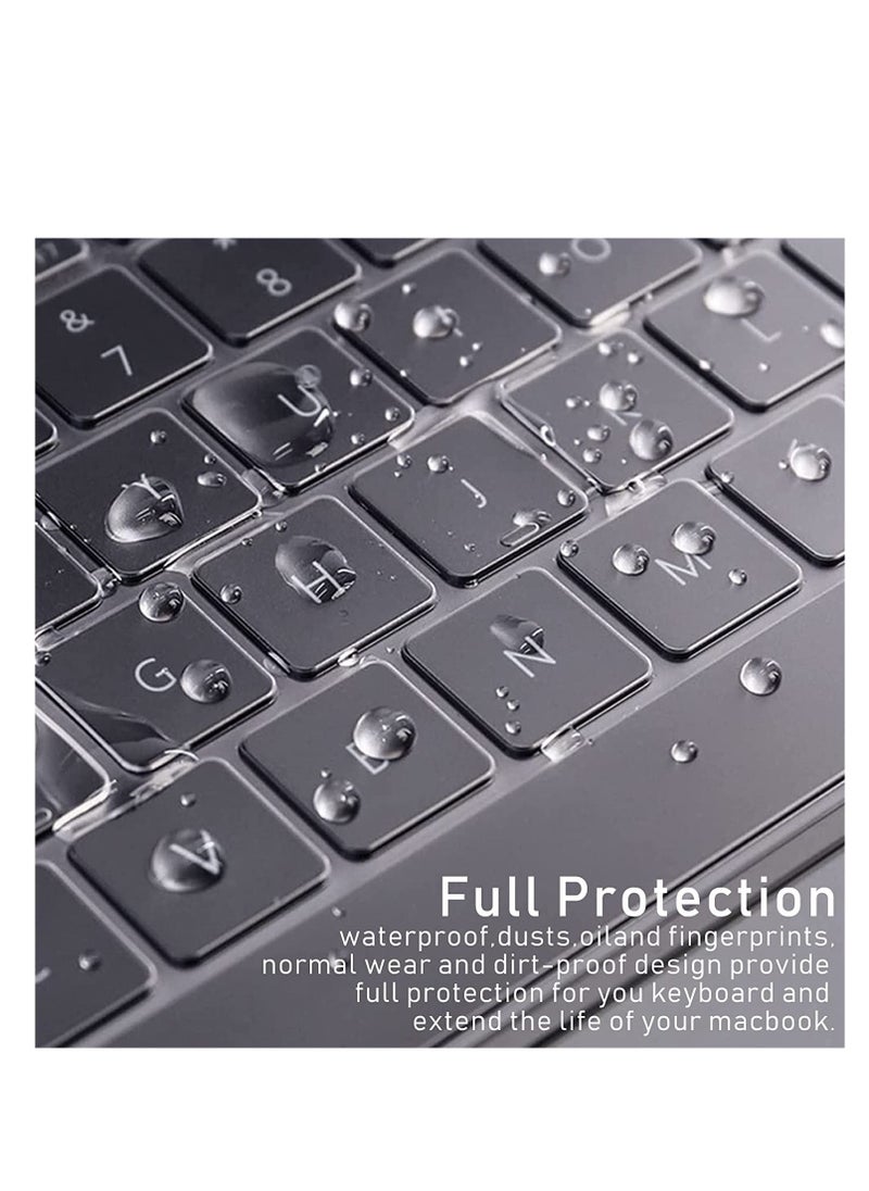 Generic - 3 in 1 Bundle Case Compatible with MacBook Air 13.6 2025 M4 Chip A3240/ 2024 M3 Chip A3113 /2022 M2 Chip A2681, Smooth Plastic Hard Shell Case with Screen Protector &Keyboard Cover Skin, Sparkly Clear - Image 1