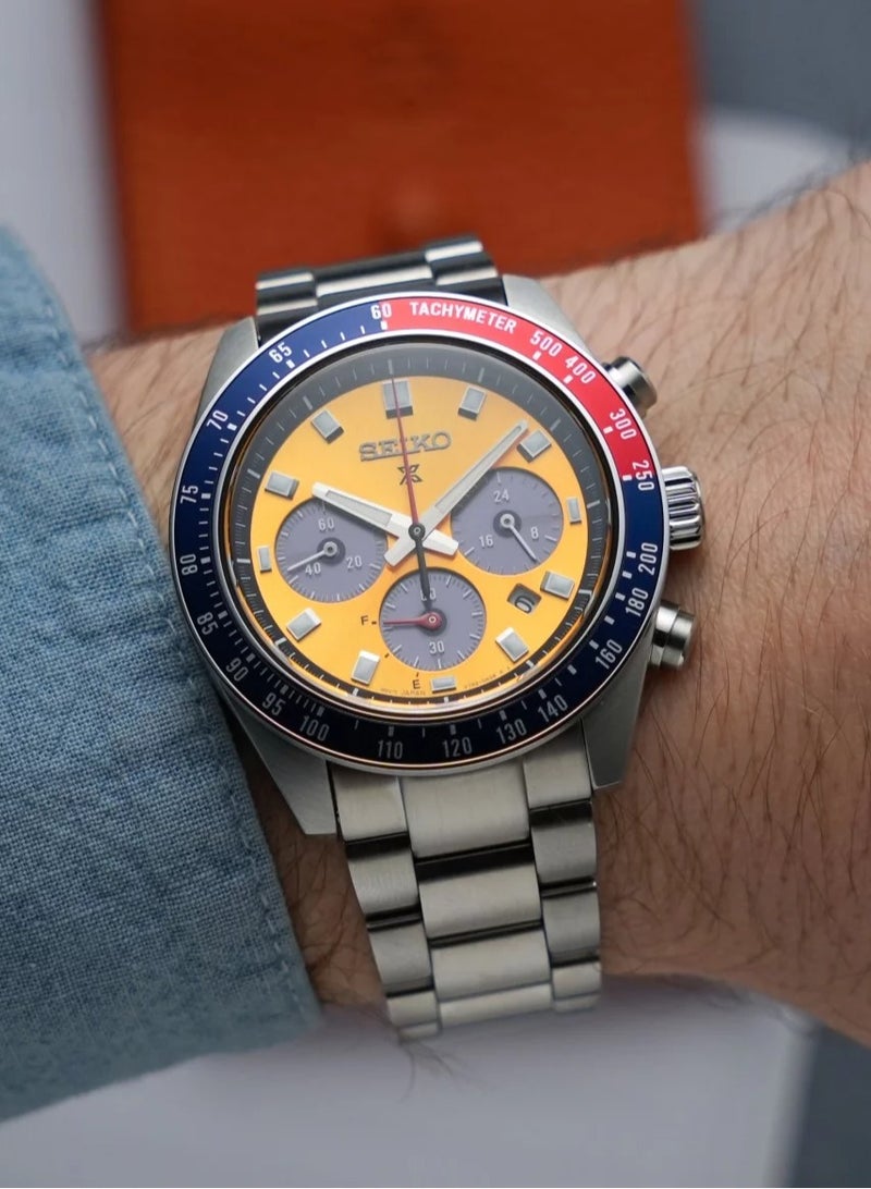 Seiko ساعة كرونوغراف بروسبكس سبيدتايمر سولار "بوج" – SSC947 – 41.4 مم من الفولاذ المقاوم للصدأ - Image 5