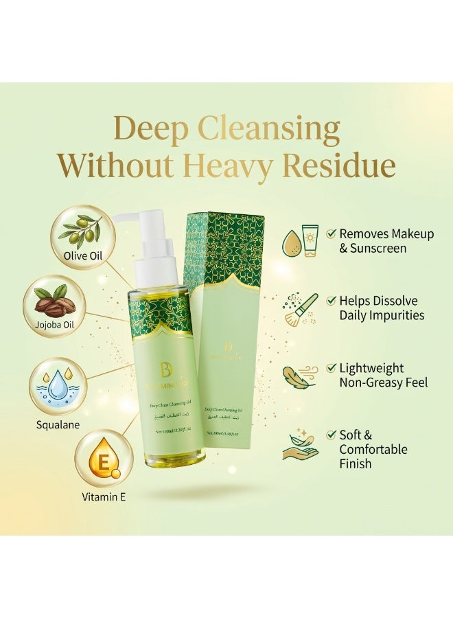 Blooming Day Deep Clean Cleansing Oil 100ml – Oil-to-Milk Makeup Remover, Gentle Face Cleanser, Removes Sunscreen & Impurities, Non-Greasy Rinse-Off, Suitable for All Skin Types - Image 2