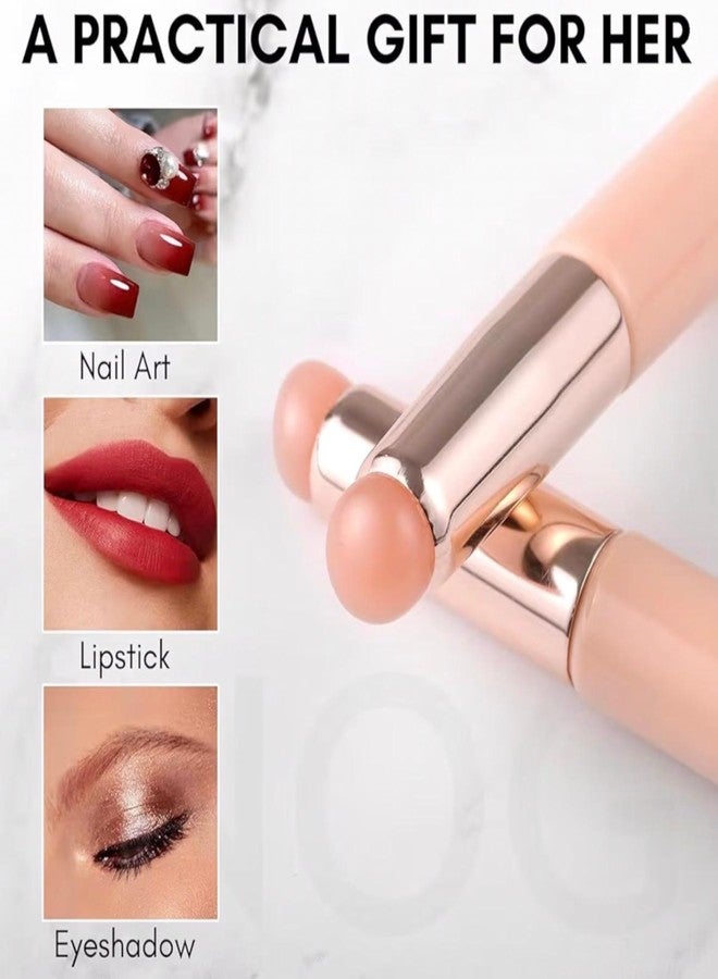 bolt bee 2Pcs Silicone Nail Art Brushes, Reusable Nail Brushes For Nail Art Silicone Jelly Head Nail Brushes For Lip Lipstick Concealer Makeup Brush - Image 3