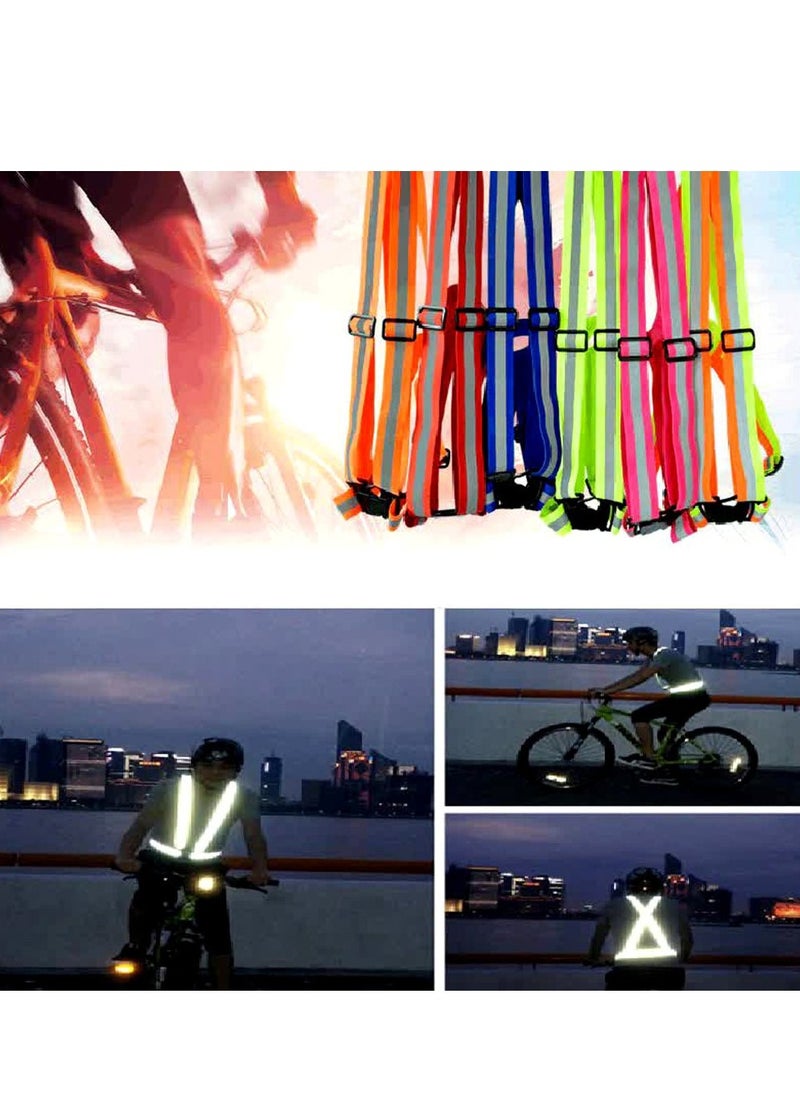 Crony High Visibility Reflective Safety Vest for Electric Scooter, Cycling, Running, and Work – Unisex, Adjustable Elastic Strap, Fluorescent Warp-Knitted Fabric, Durable & Washable, High-Intensity Reflective Lattice for Enhanced Safety, Ideal for Nighttime & Outdoor Activities, Easy-to-Use Velcro Closure, Perfect for Road Construction, Night Running, Cycling, and More  - Image 3