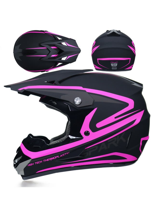 Powder Fleet Car Locomotive Pull Off-road Helmet Mountain Bike Racing Speed Drop Full Helmet Men And Women Four Seasons Summer Three-piece Set