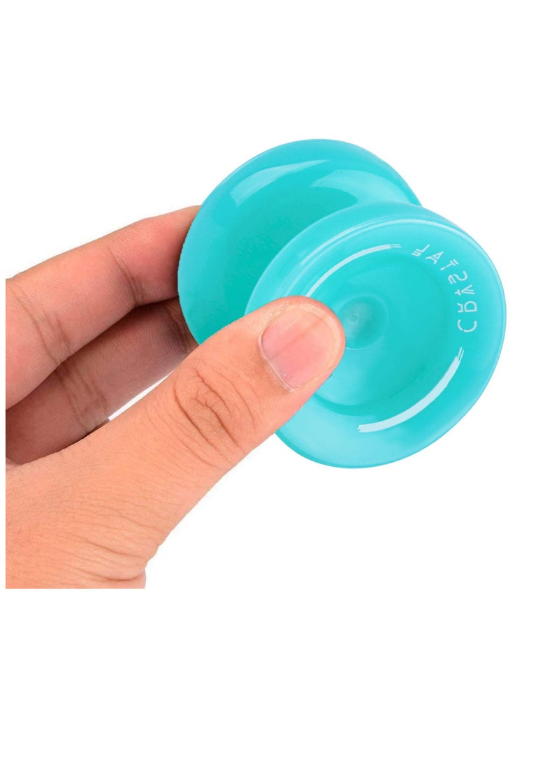 Excefore - K2 Responsive Plastic FingerspinYoyo for Kids Beginners Yoyo with Yoyo Glove Yoyo Bag 5 Yoyo Strings-Lake Blue - Image 1