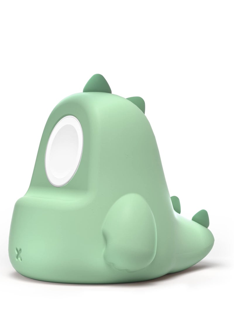 SYOSI Charger Stand Compatible with Apple Watch Series 7/6/SE/5/4/3/2/1 (45mm, 44mm, 42mm, 41mm, 40mm, 38mm),Dinosaur iWatch Charging Dock,Supports Nightstand Mode,Mint Green - Image 1