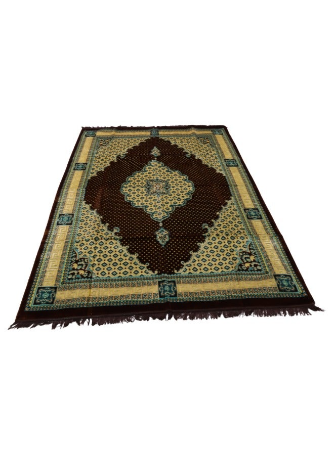 SMART HOME Excellent velvet carpets and rugs, padded and soft to the touch, with beautiful 3D patterns a ground seating mat for trips, camping, hiking, and wilderness, a luxurious rug, size 250X160 cm - Image 1