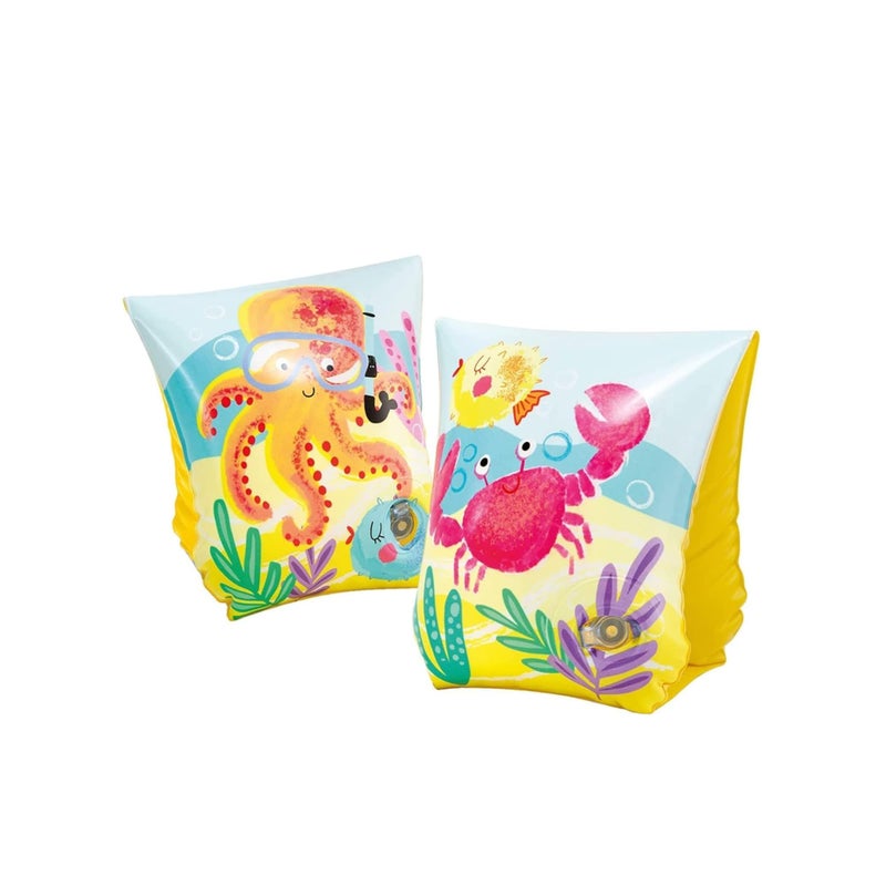 SOLARAE Inflatable Swim Arm Bands Armband for Kids Cute Children Swimming Floatation Sleeves Water Rings Rollup Floats Tube Armlets Swim Floater Sleeves Swimming Arm Floaties Learning Swim Training Aids - Image 1