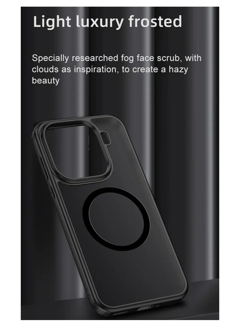 general Xiaomi 15T Pro Magnetic Case, [Wireless Charging Supported] Matte Frosted Semi-Transparent Case with Airbag Protection, Shockproof Bumper Cover, Soft TPU Edges, Hard PC Back Cover - Image 2