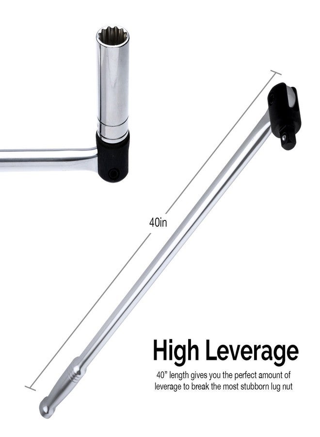 vector tools 3/4" Inch Drive Premium Breaker Bar, 40" Length Cr-V Steel - Image 3