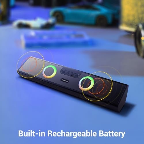 ZEBRONICS Astra 35, Portable Bluetooth Speaker, 16 Watts, Upto 8h Backup, Dual Drivers + Dual Passive Radiators, Call Function, Bluetooth v5.3 | USB | mSD| AUX, TWS, RGB LED - Image 5