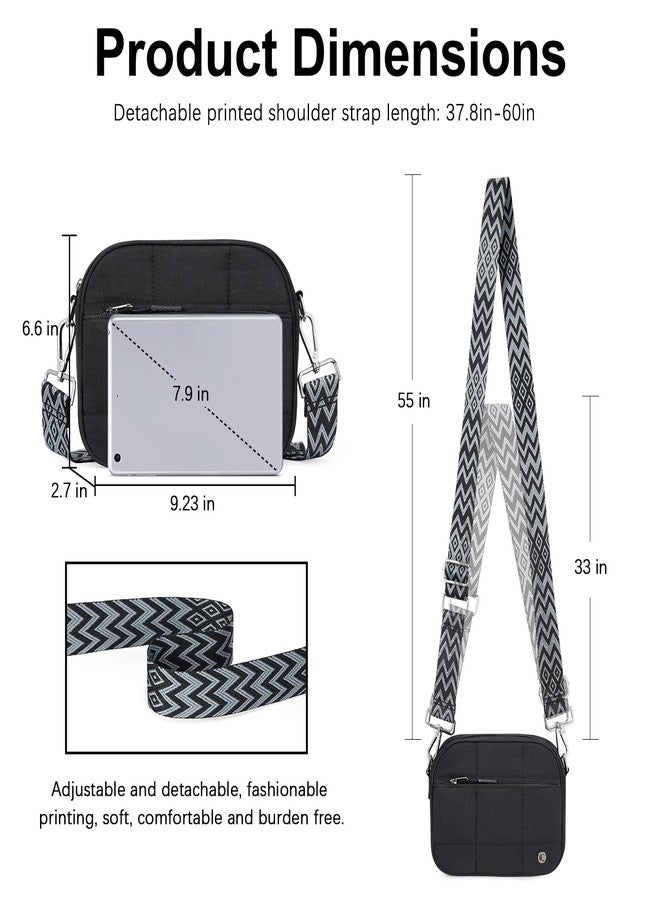 CLUCI Quilted Crossbody Bags for Women Lightweight Puffer Shoulder Bag Travel Purses with Wide Strap - Image 3