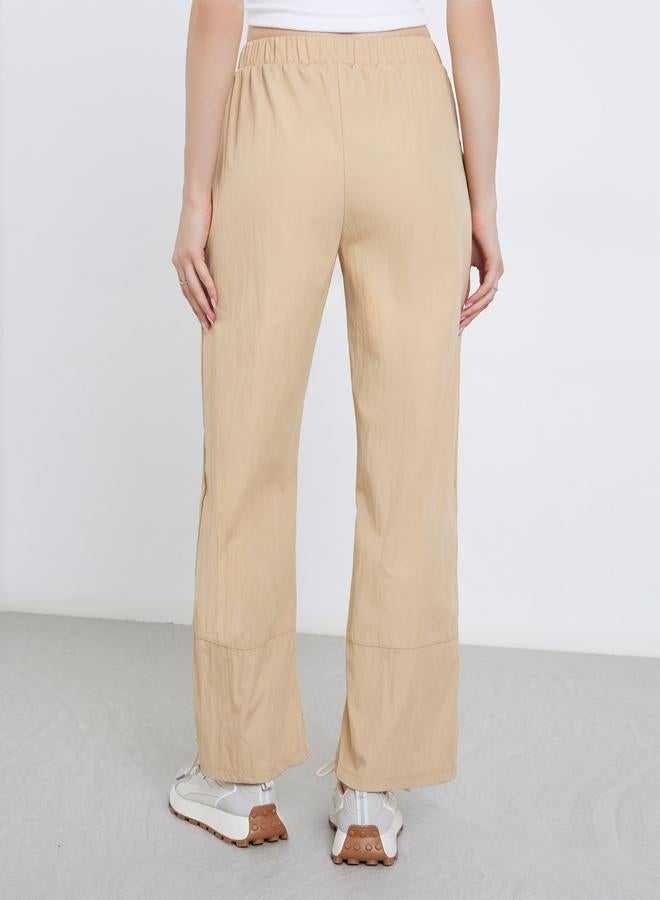 تايك تو بنطلون نسائي بيج بقصة مريحة - Image 4