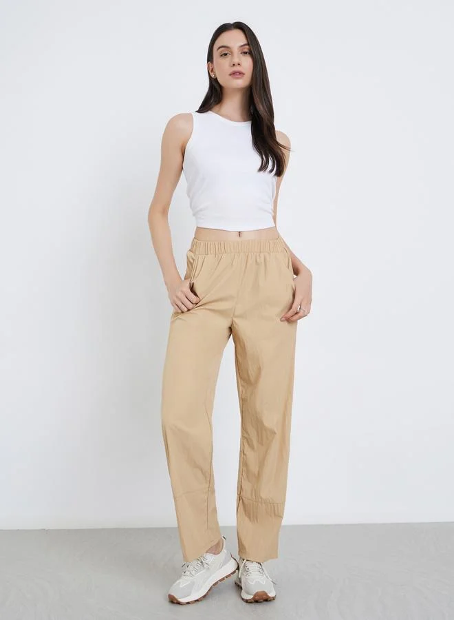 Take Two Take Two Women Beige Relaxed Fit Pants