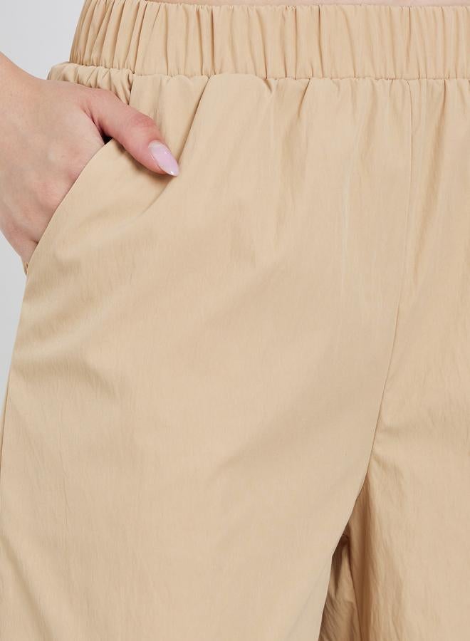 تايك تو بنطلون نسائي بيج بقصة مريحة - Image 3